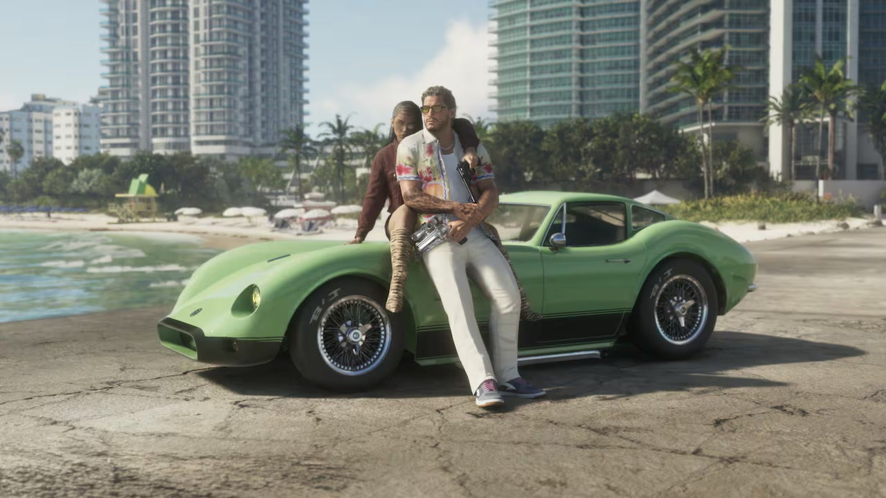 Lucia y Jason en la portada de GTA VI